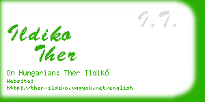 ildiko ther business card